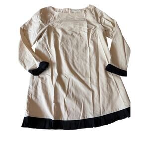 Able tan black ruffle trim dress NWT size medium